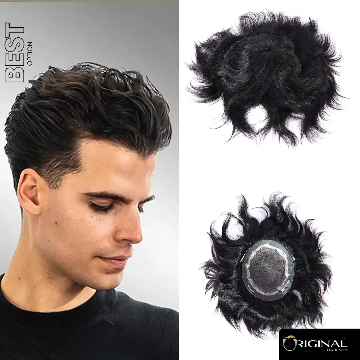 Australian Mirage Hair Patch for Men – 100% Human Hair Natural Look Skin Base Real Scalp Appearance